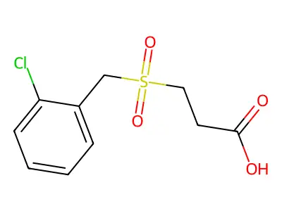3-[(2-Chlorobenzyl)sulfonyl]propanoic acid structure