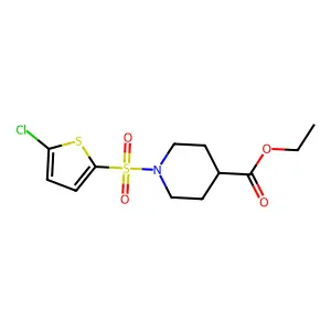 1-(5-Chloro-thiophene-2-sulfonyl)-piperidine-4-carboxylic acid ethyl ester structure