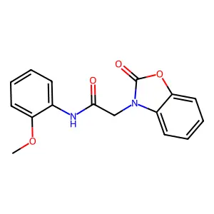 N-(2-methoxyphenyl)-2-(2-oxo-1,3-benzoxazol-3(2H)-yl)acetamide structure
