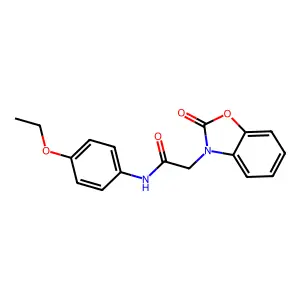 N-(4-ethoxyphenyl)-2-(2-oxo-1,3-benzoxazol-3-yl)acetamide structure