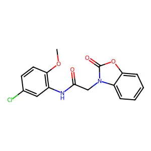 N-(5-Chloro-2-methoxy-phenyl)-2-(2-oxo-benzooxazol-3-yl)-acetamide structure