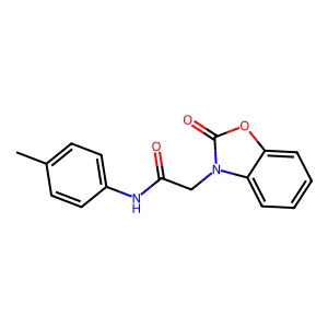 N-(4-methylphenyl)-2-(2-oxo-1,3-benzoxazol-3-yl)acetamide structure