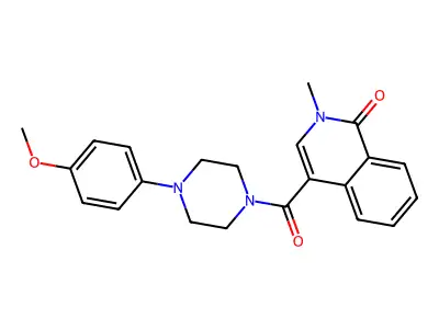 4-{[4-(4-methoxyphenyl)piperazino]carbonyl}-2-methyl-1(2H)-isoquinolinone structure