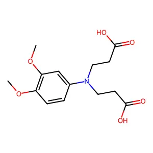 3-[(2-Carboxyethyl)-3,4-dimethoxyanilino]propanoic acid structure
