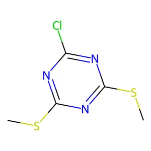 2-Chloro-4,6-bis(methylthio)-1,3,5-triazine structure
