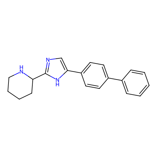 2-[5-(4-phenylphenyl)-1H-imidazol-2-yl]piperidine structure