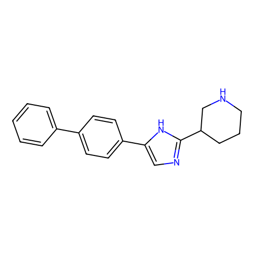 3-[5-(4-phenylphenyl)-1H-imidazol-2-yl]piperidine structure