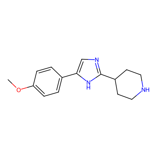 4-[4-(4-Methoxy-phenyl)-1H-imidazol-2-yl]-piperidine structure