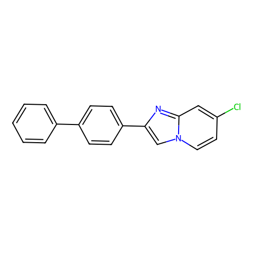 7-Chloro-2-(4-phenylphenyl)imidazo[1,2-a]pyridine structure