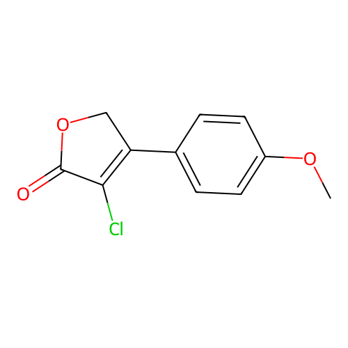3-chloro-4-(4-methoxyphenyl)-2(5H)-furanone structure