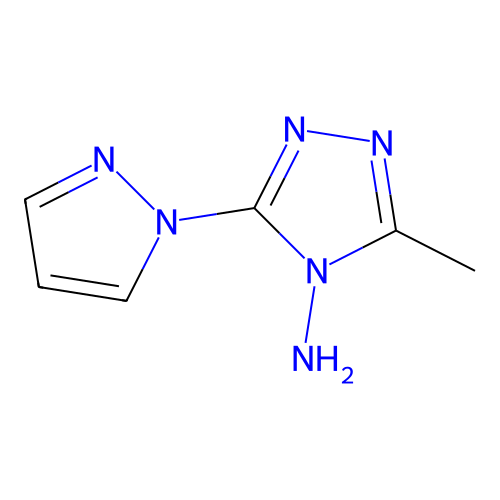 3-methyl-5-(1H-pyrazol-1-yl)-4H-1,2,4-triazol-4-amine structure