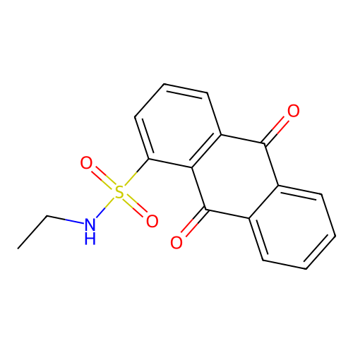 N-ethyl-9,10-dioxoanthracene-1-sulfonamide structure