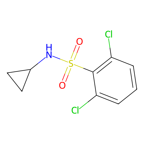 2,6-dichloro-N-cyclopropylbenzenesulfonamide structure