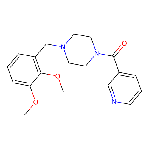 1-(2,3-Dimethoxybenzyl)-4-(3-pyridinylcarbonyl)piperazine structure