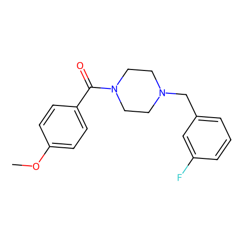 [4-[(3-Fluorophenyl)methyl]piperazin-1-yl]-(4-methoxyphenyl)methanone structure