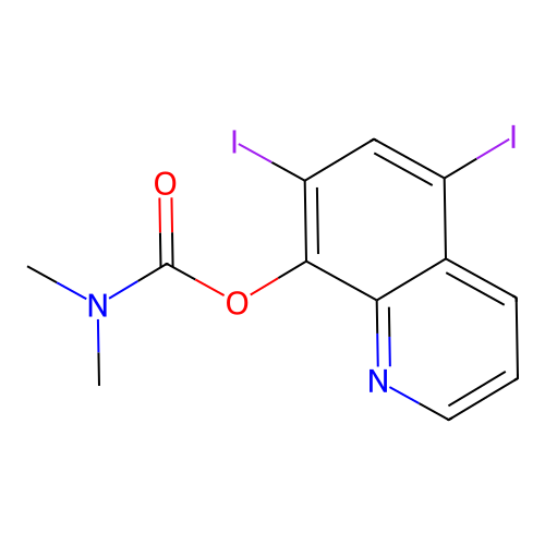 5,7-Diiodoquinolin-8-yl dimethylcarbamate structure