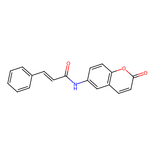 (2E)-N-(2-oxo-2H-chromen-6-yl)-3-phenylprop-2-enamide structure