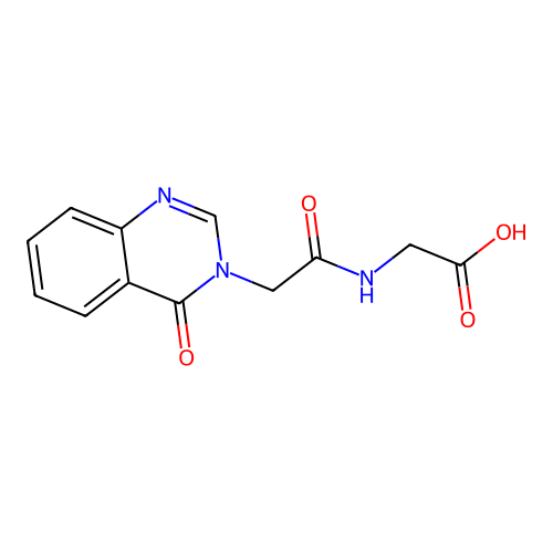 N-[(4-oxoquinazolin-3(4H)-yl)acetyl]glycine structure