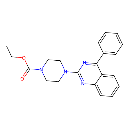 Ethyl 4-(4-phenylquinazolin-2-yl)piperazine-1-carboxylate structure