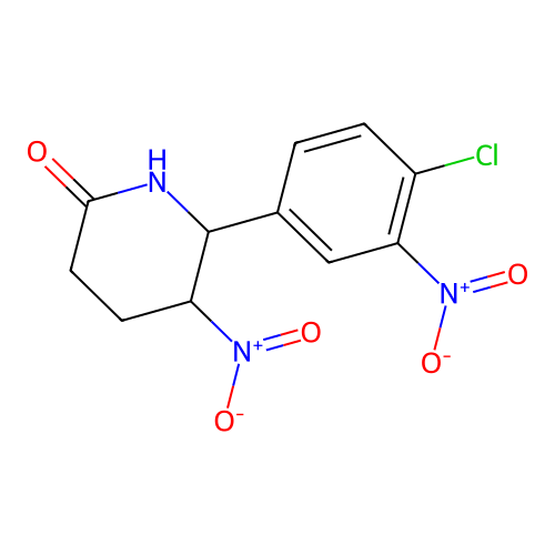 6-(4-Chloro-3-nitrophenyl)-5-nitropiperidin-2-one structure