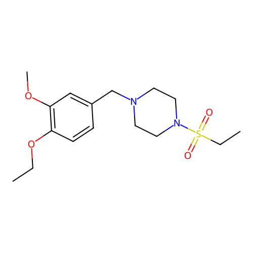 1-(4-Ethoxy-3-methoxybenzyl)-4-(ethylsulfonyl)piperazine structure