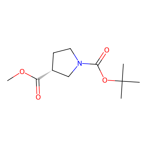1-tert-Butyl 3-methyl (3R)-pyrrolidine-1,3-dicarboxylate structure
