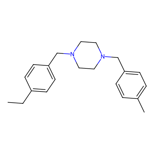 1-(4-Ethylbenzyl)-4-(4-methylbenzyl)piperazine structure