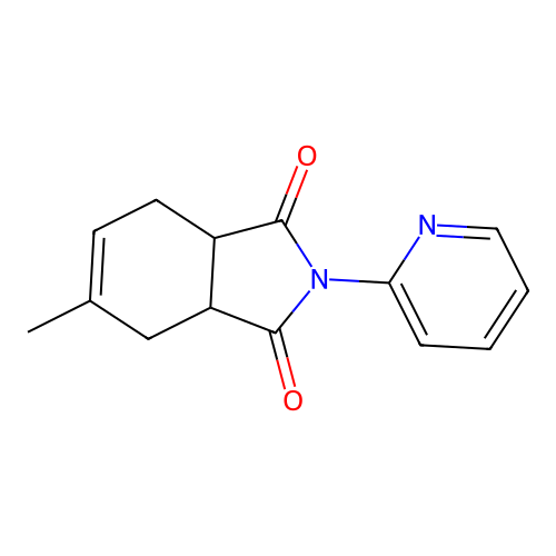 5-methyl-2-(pyridin-2-yl)-3a,4,7,7a-tetrahydro-1H-isoindole-1,3(2H)-dione structure