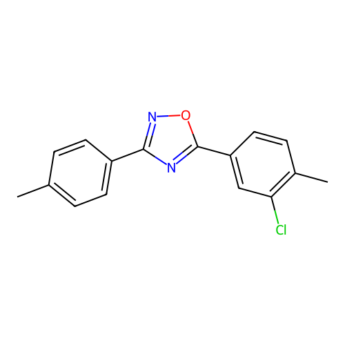5-(3-Chloro-4-methylphenyl)-3-(4-methylphenyl)-1,2,4-oxadiazole structure
