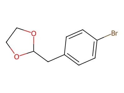 2-[(4-Bromophenyl)methyl]-1,3-dioxolane structure