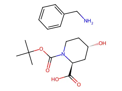 (2S,4S)-N-Boc-4-hydroxypiperidine-2-carboxylic acid benzylamine salt structure