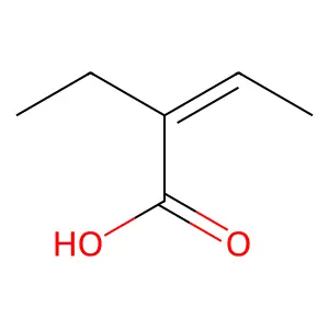 2-Ethyl-2-butenoic acid structure