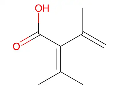2-Butenoic acid, 3-methyl-2-(1-methylethenyl)- structure