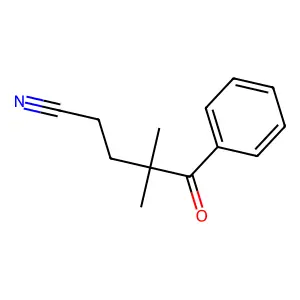 4,4-Dimethyl-5-oxo-5-phenylpentanenitrile structure