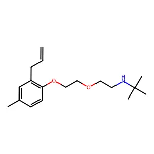2-methyl-N-[2-[2-(4-methyl-2-prop-2-enylphenoxy)ethoxy]ethyl]propan-2-amine structure