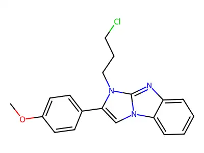 1-(3-chloropropyl)-2-(4-methoxyphenyl)-1H-imidazo[1,2-a]benzimidazole structure