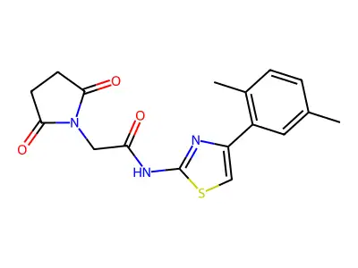 N-[4-(2,5-dimethylphenyl)-1,3-thiazol-2-yl]-2-(2,5-dioxopyrrolidin-1-yl)acetamide structure