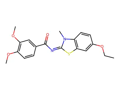(E)-N-(6-ethoxy-3-methylbenzo[d]thiazol-2(3H)-ylidene)-3,4-dimethoxybenzamide structure