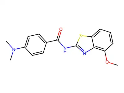 4-(dimethylamino)-N-(4-methoxy-1,3-benzothiazol-2-yl)benzamide structure