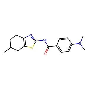 4-(Dimethylamino)-N-(6-methyl-4,5,6,7-tetrahydro-1,3-benzothiazol-2-yl)benzamide structure