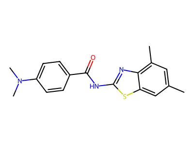4-(dimethylamino)-N-(4,6-dimethylbenzo[d]thiazol-2-yl)benzamide structure