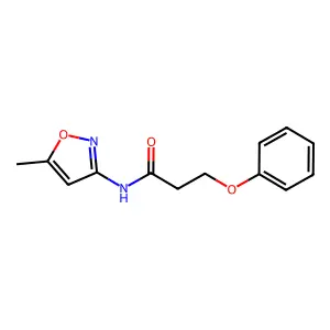 N-(5-methyl-1,2-oxazol-3-yl)-3-phenoxypropanamide structure