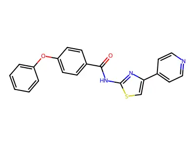 4-phenoxy-N-(4-pyridin-4-yl-1,3-thiazol-2-yl)benzamide structure