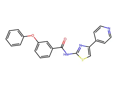 3-phenoxy-N-(4-(pyridin-4-yl)thiazol-2-yl)benzamide structure