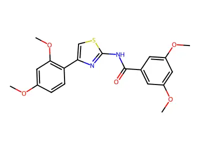 N-[4-(2,4-dimethoxyphenyl)-1,3-thiazol-2-yl]-3,5-dimethoxybenzamide structure