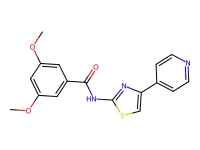 3,5-dimethoxy-N-(4-(pyridin-4-yl)thiazol-2-yl)benzamide structure