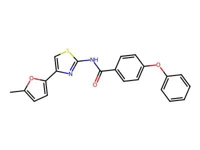 N-[4-(5-methylfuran-2-yl)-1,3-thiazol-2-yl]-4-phenoxybenzamide structure