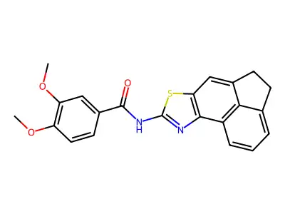 N-(4,5-dihydroacenaphtho[5,4-d]thiazol-8-yl)-3,4-dimethoxybenzamide structure