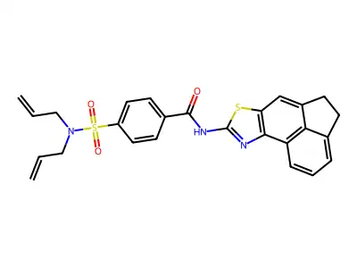 4-(N,N-diallylsulfamoyl)-N-(4,5-dihydroacenaphtho[5,4-d]thiazol-8-yl)benzamide structure