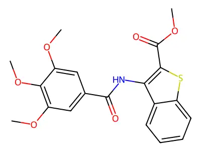 Methyl 3-(3,4,5-trimethoxybenzamido)benzo[b]thiophene-2-carboxylate structure